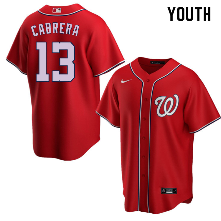 Nike Youth #13 Asdrubal Cabrera Washington Nationals Baseball Jerseys Sale-Red - Click Image to Close